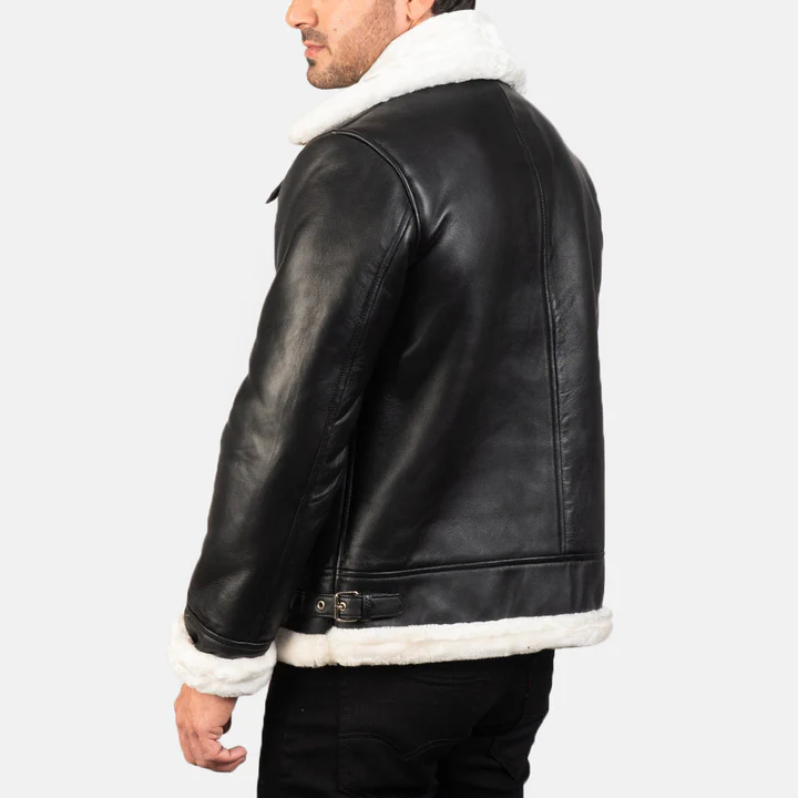 Black Mens Aviator Jacket