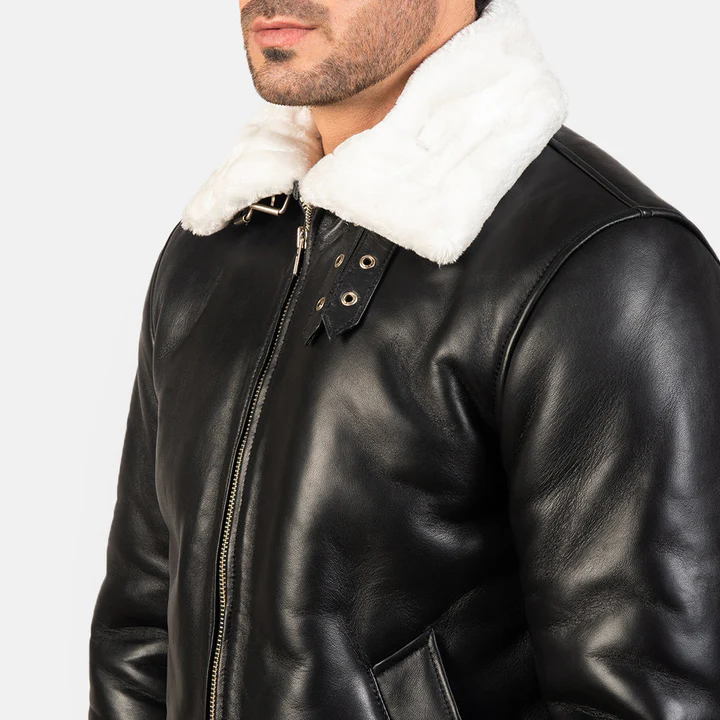 Black Mens Aviator Jacket