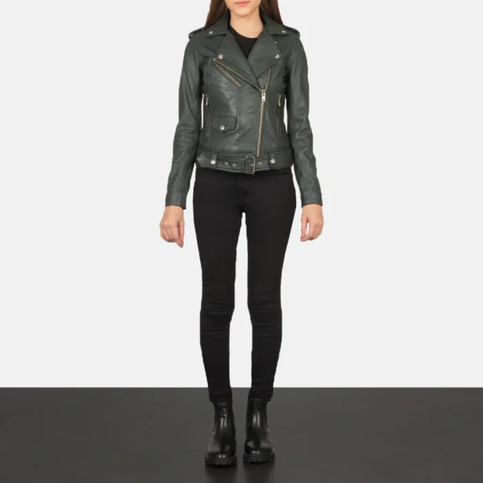 Plus Size Leather Biker Jacket