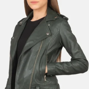 Plus Size Leather Biker Jacket