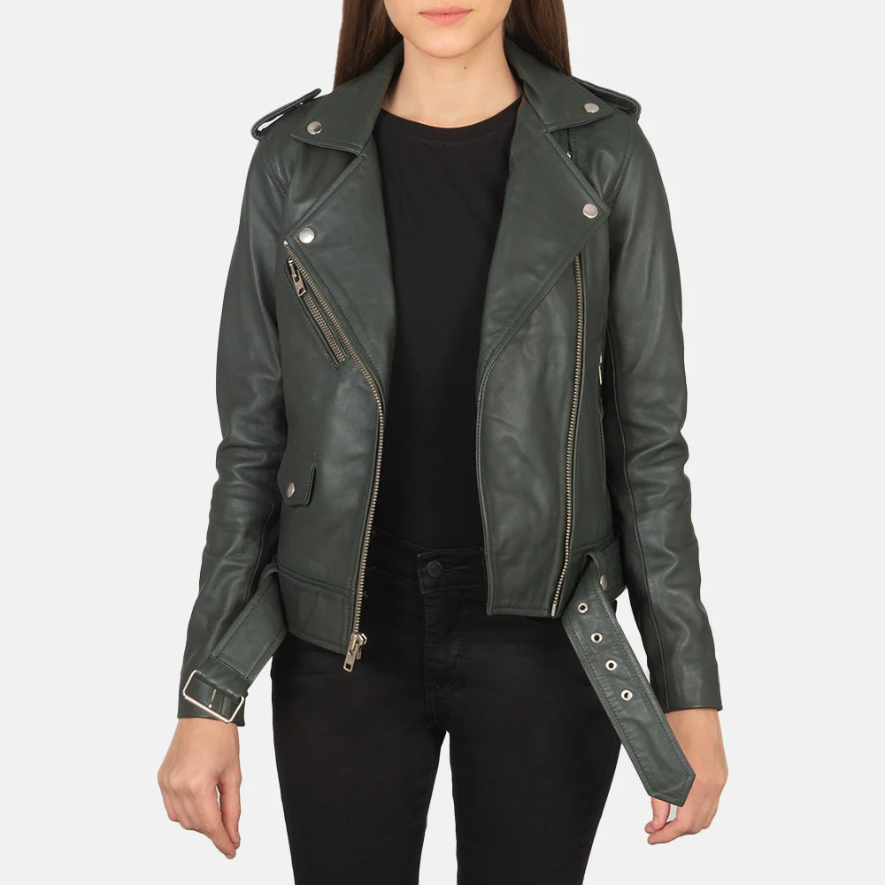 Plus Size Leather Biker Jacket