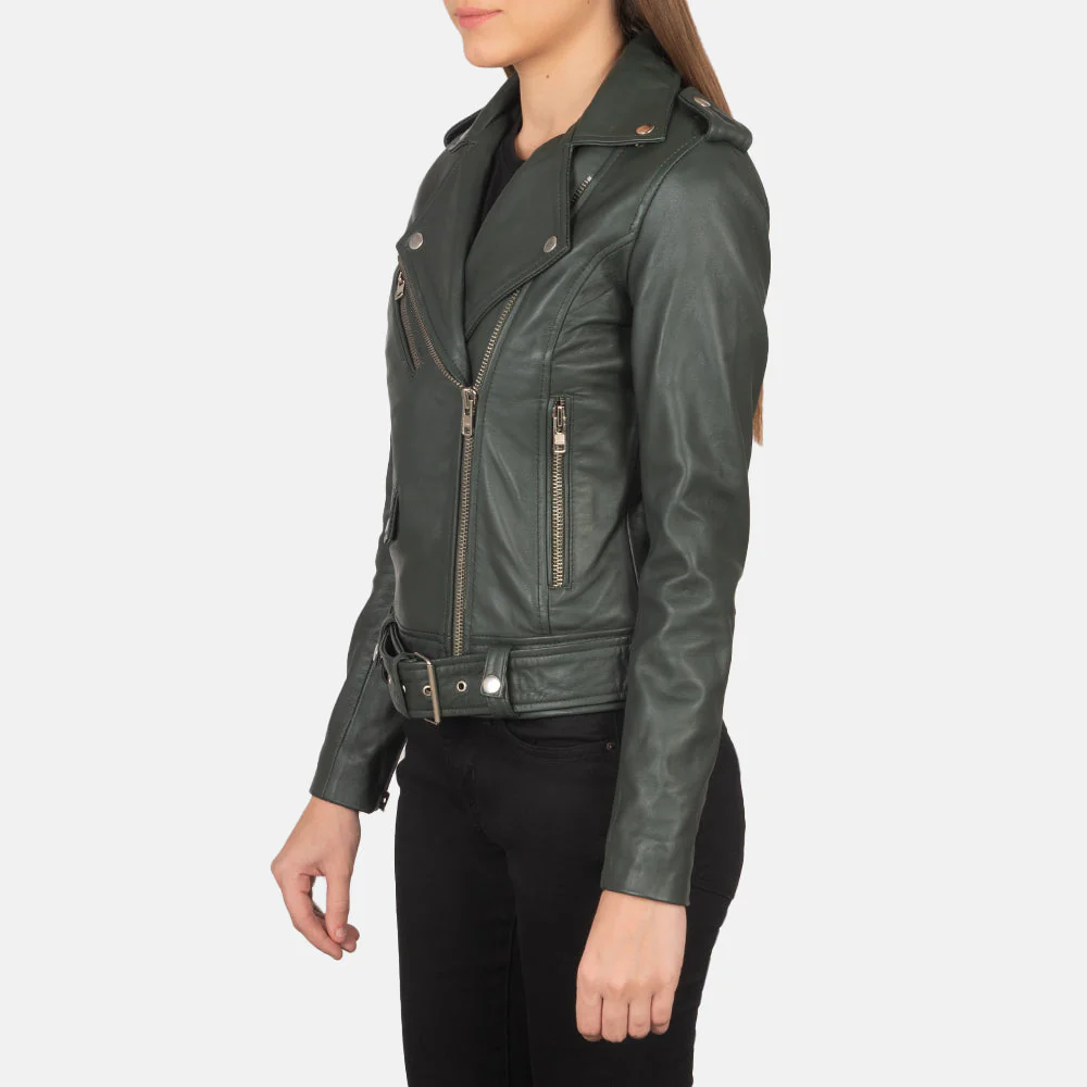 Plus Size Leather Biker Jacket