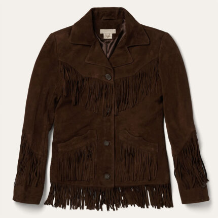 Vintage Suede Fringe Jacket For Women