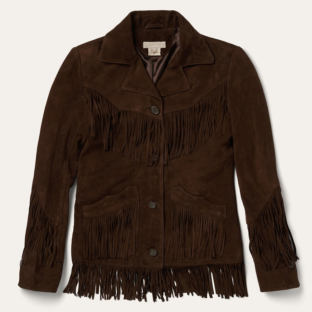 Vintage Suede Fringe Jacket For Women