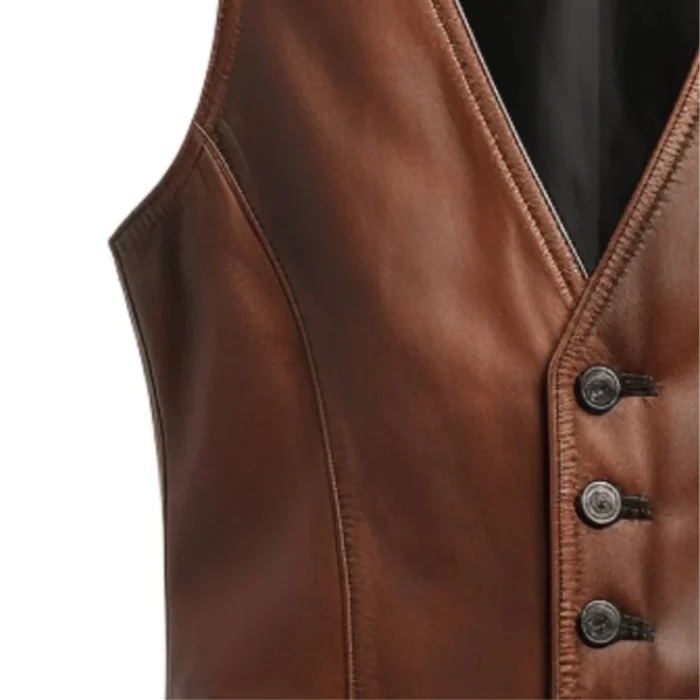 Brown Leather Vest