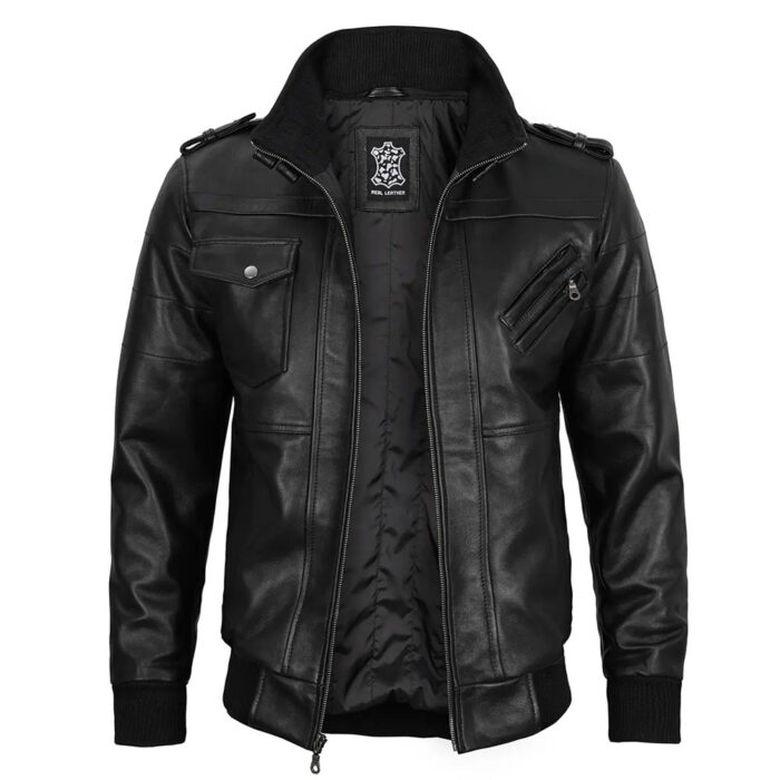 Leather Jacket With Hood​