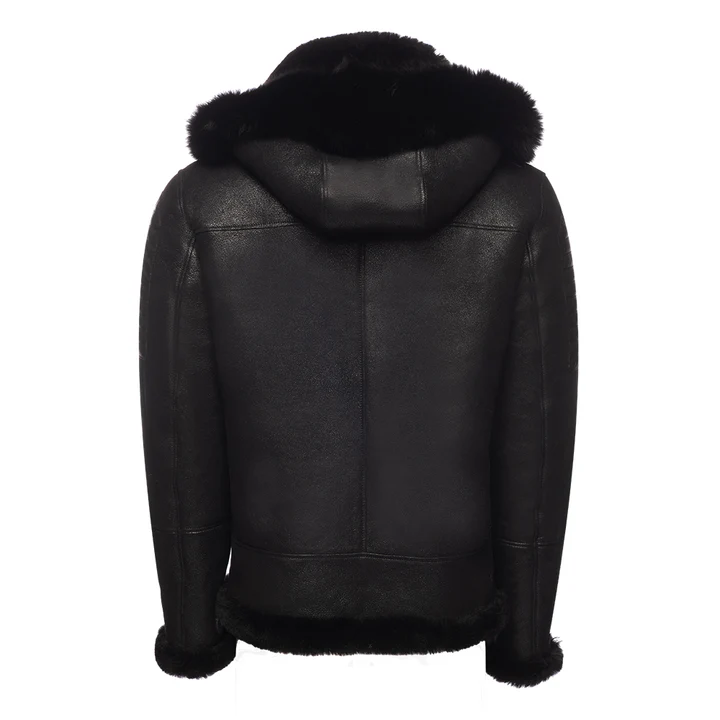 Black Mens Aviator Jacket