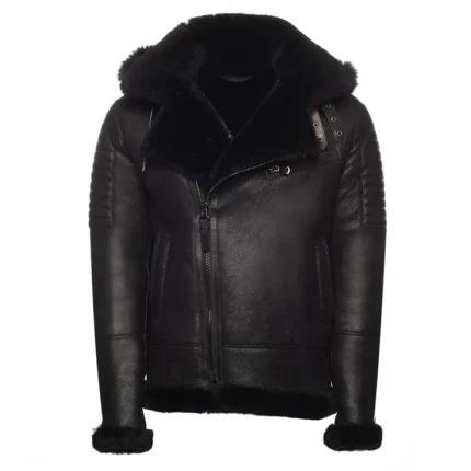Black Mens Aviator Jacket