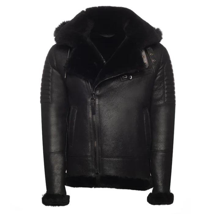 Black Mens Aviator Jacket