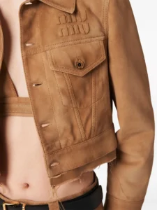 Aesthetic Brown Suede Jacket Womens