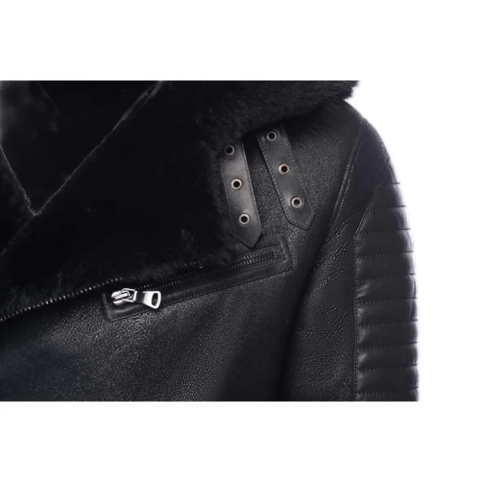 Black Mens Aviator Jacket