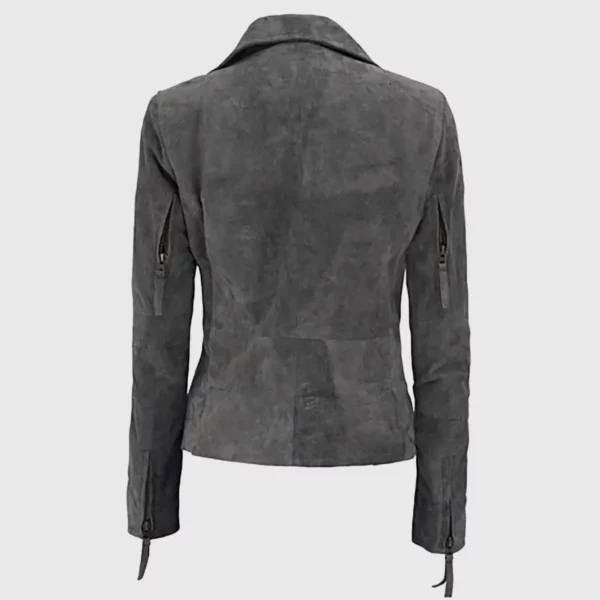 suede leather biker jacket