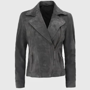 suede leather biker jacket