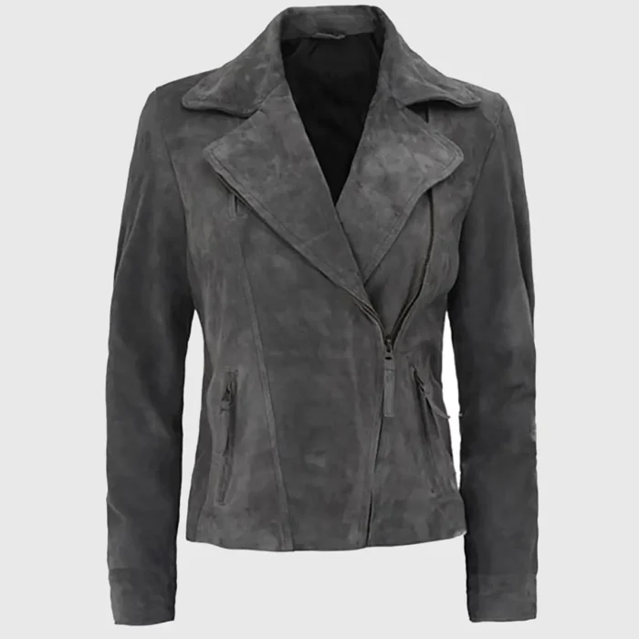 suede leather biker jacket
