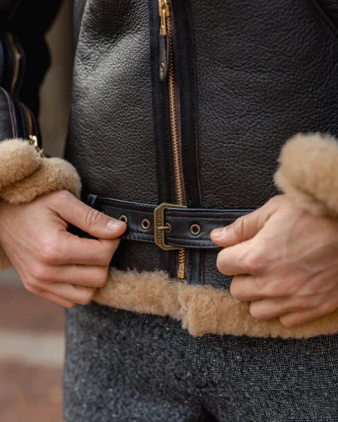 black mens aviator jacket​