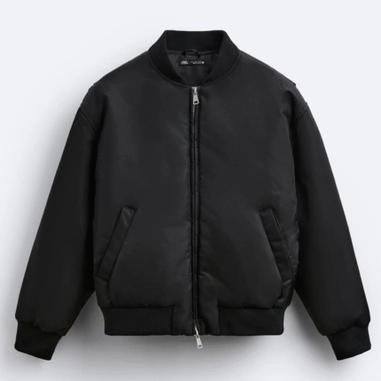 black bomber jacket