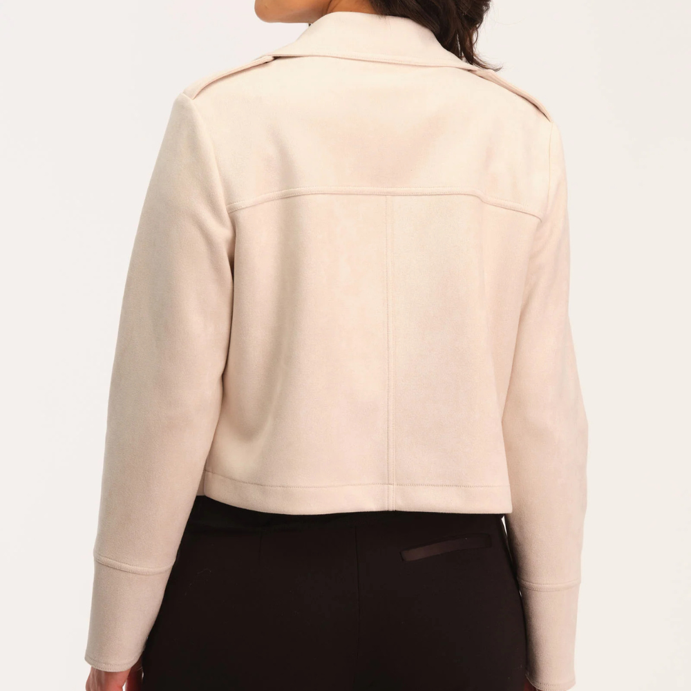 women faux suede jacket
