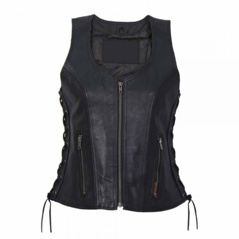 ladies leather vests motorcycle