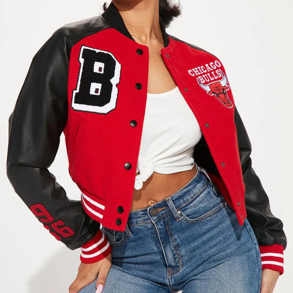 cropped varsity jacket