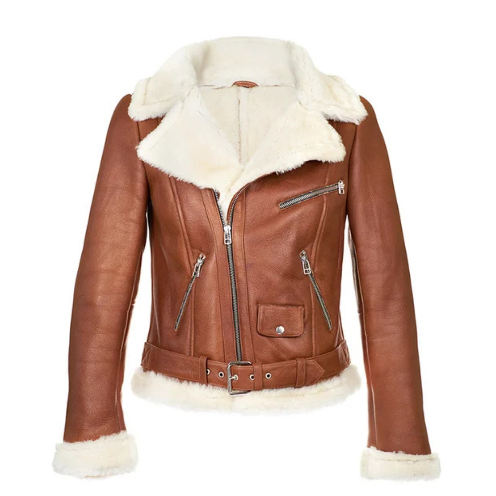 Aviator Jacket Leather Womens