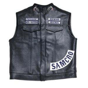 leather motorcycle vest