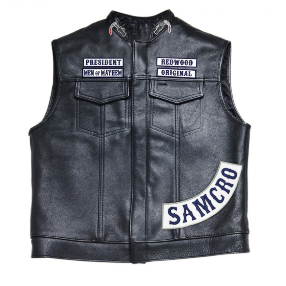 leather motorcycle vest