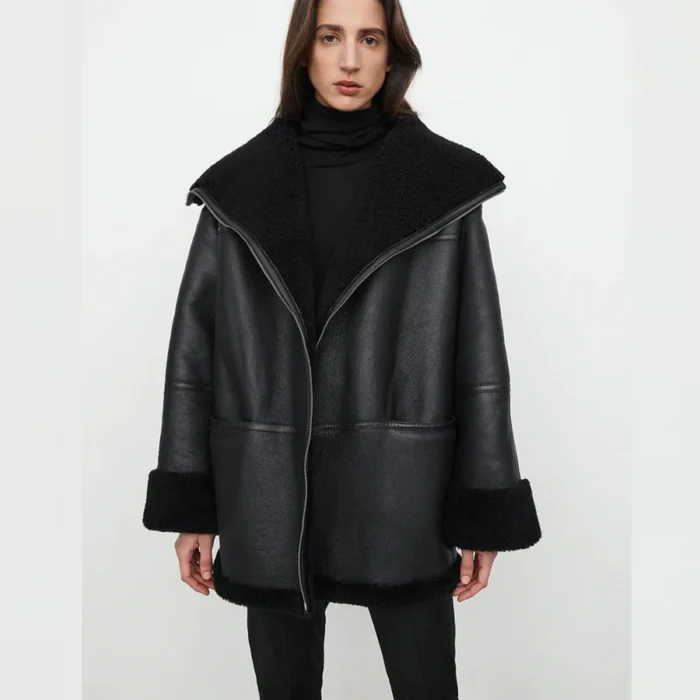 aviator jacket leather womens​