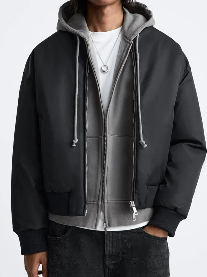 black bomber jacket​