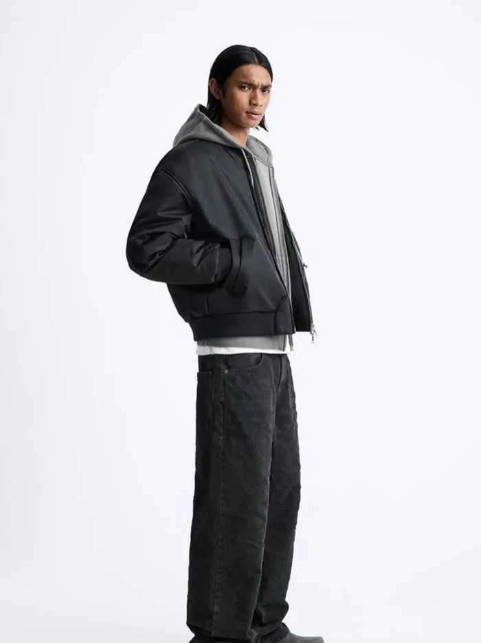 black bomber jacket​