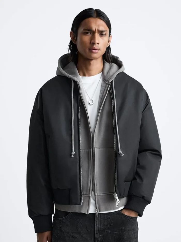 black bomber jacket​