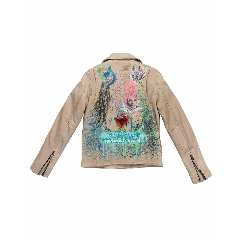 suede leather biker jacket
