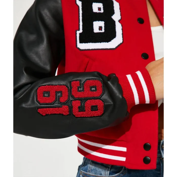 cropped varsity jacket​