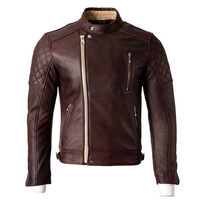 Brown Leather Biker Jacket