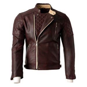 Brown Leather Biker Jacket