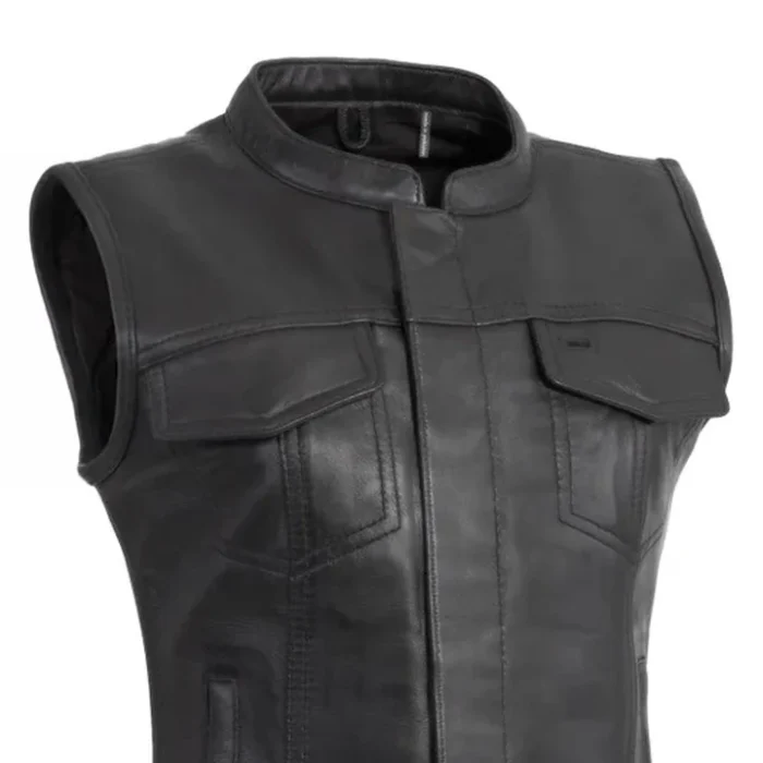 Leather Vest Womens