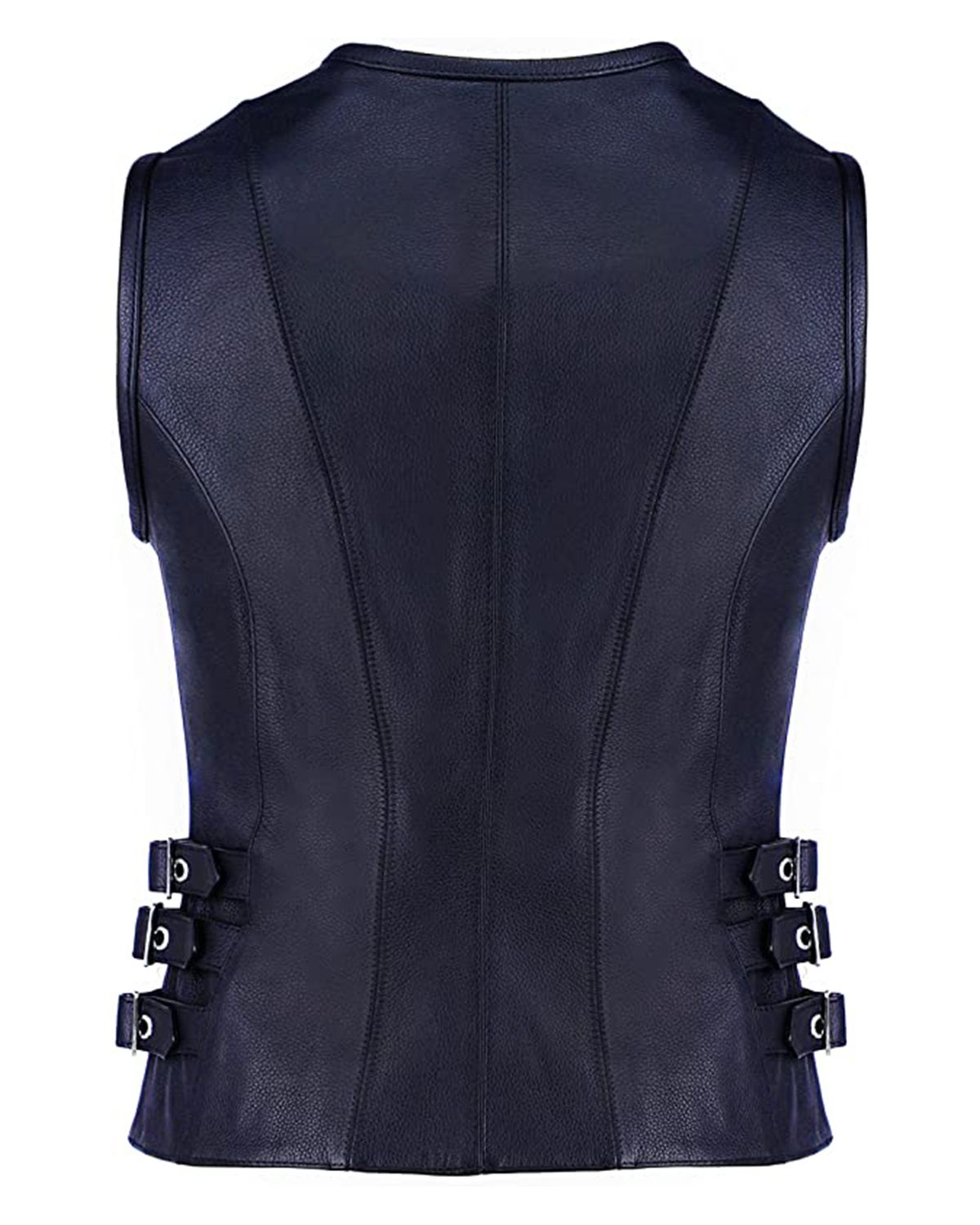 female leather vest