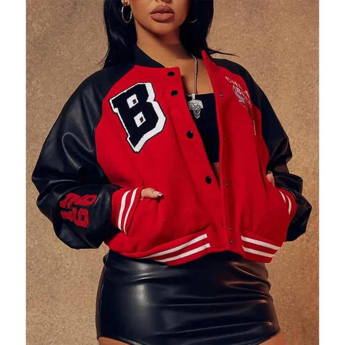 cropped varsity jacket​
