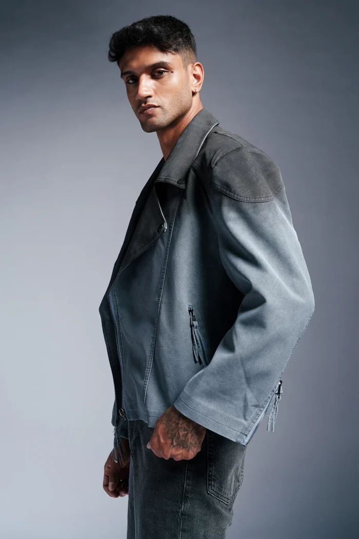 oversized leather jacket