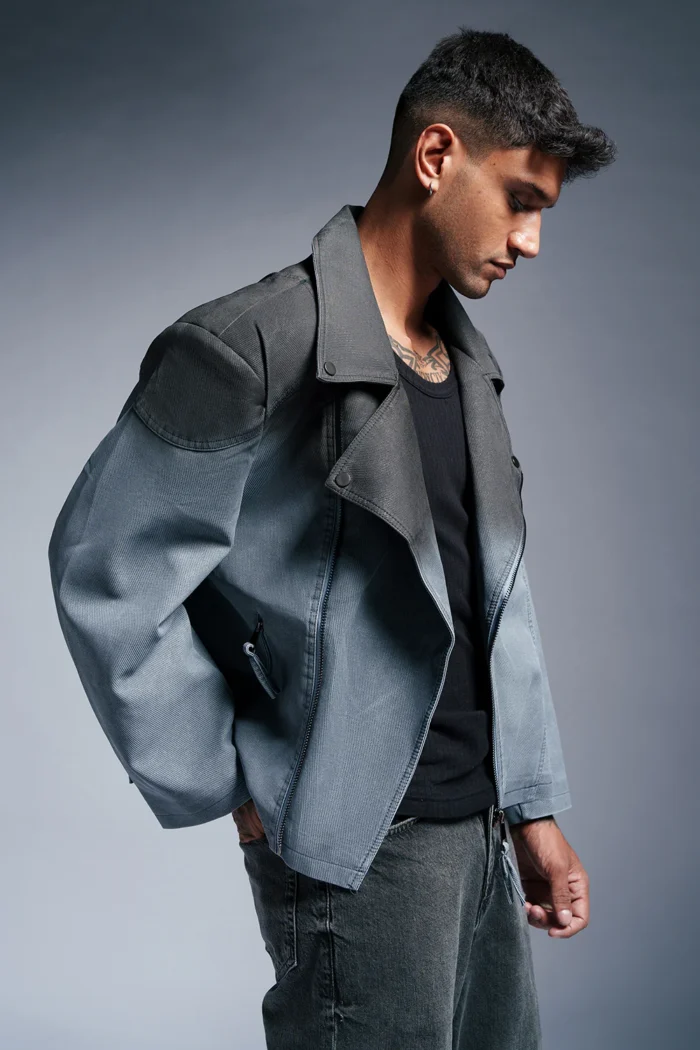 oversized leather jacket