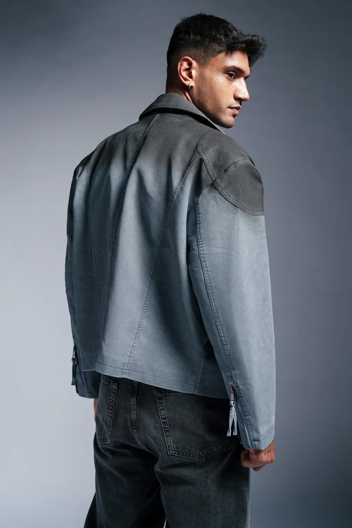 oversized leather jacket