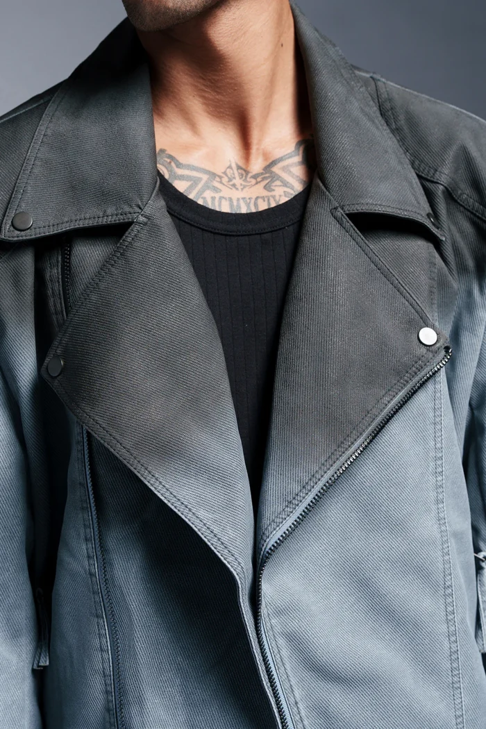 oversized leather jacket