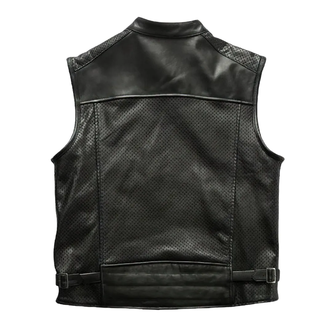 leather motorcycle vest