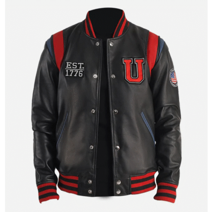 black varsity jacket men​