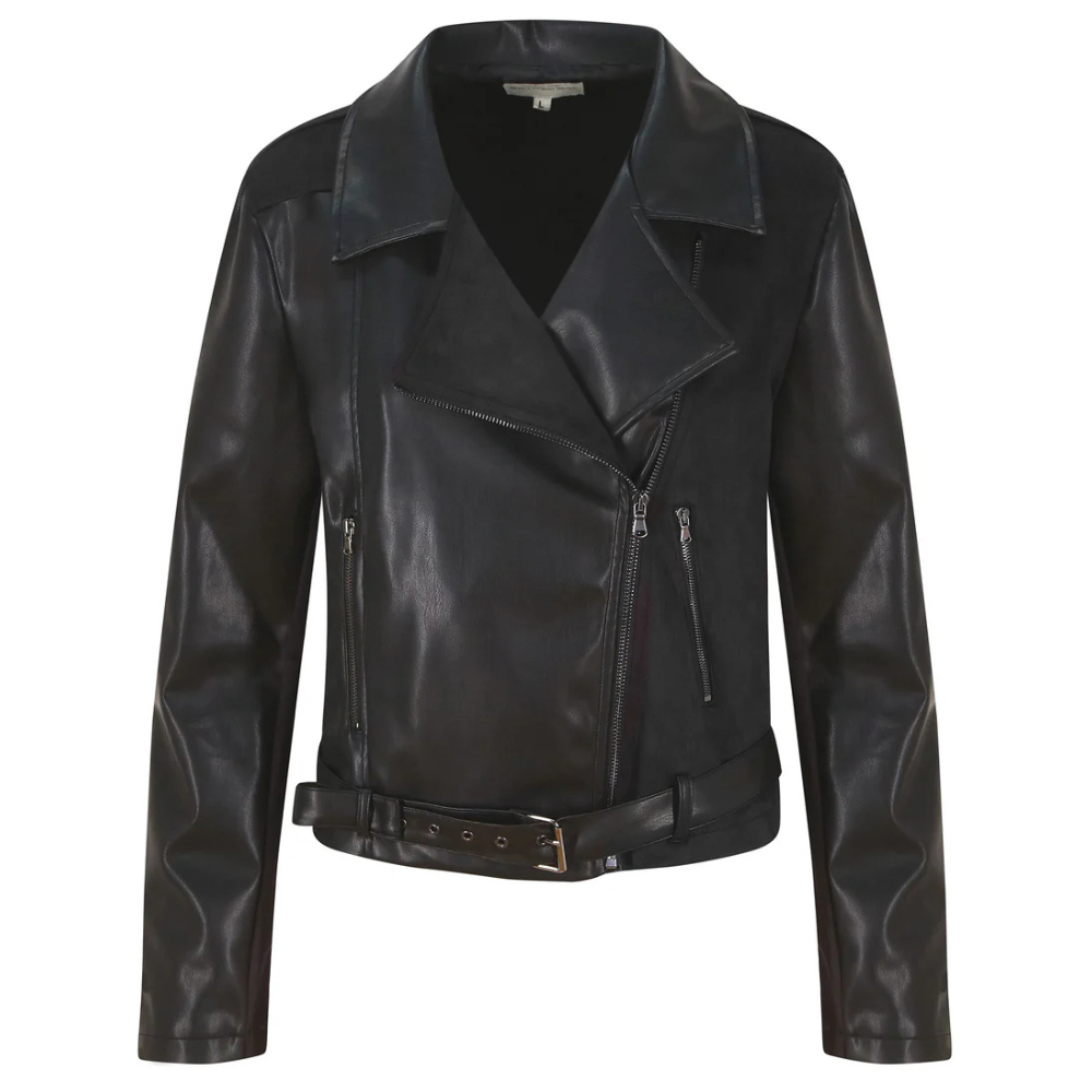 Vegan Leather Biker Jacket