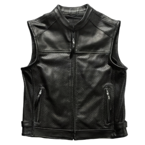 leather motorcycle vest