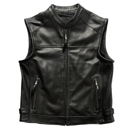 leather motorcycle vest