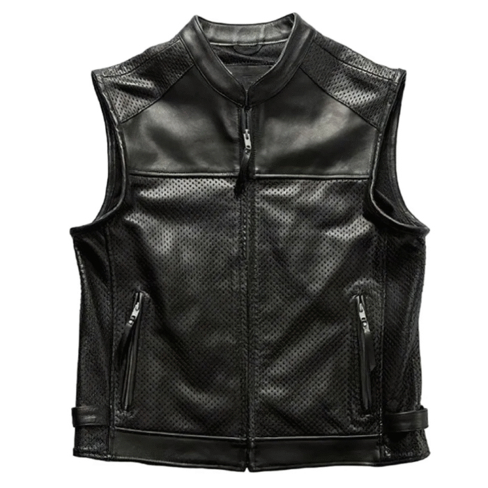 leather motorcycle vest
