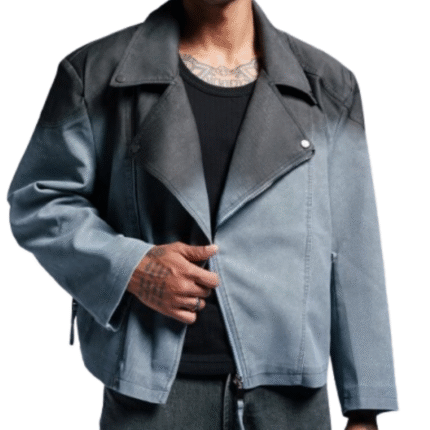 oversized leather jacket