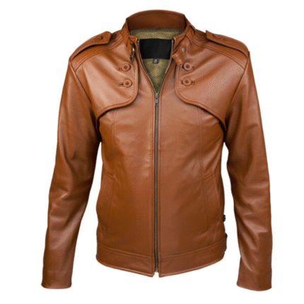 leather jacket brown colour