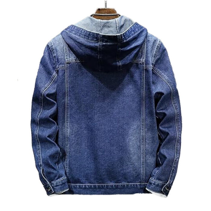 denim jacket with denim hood